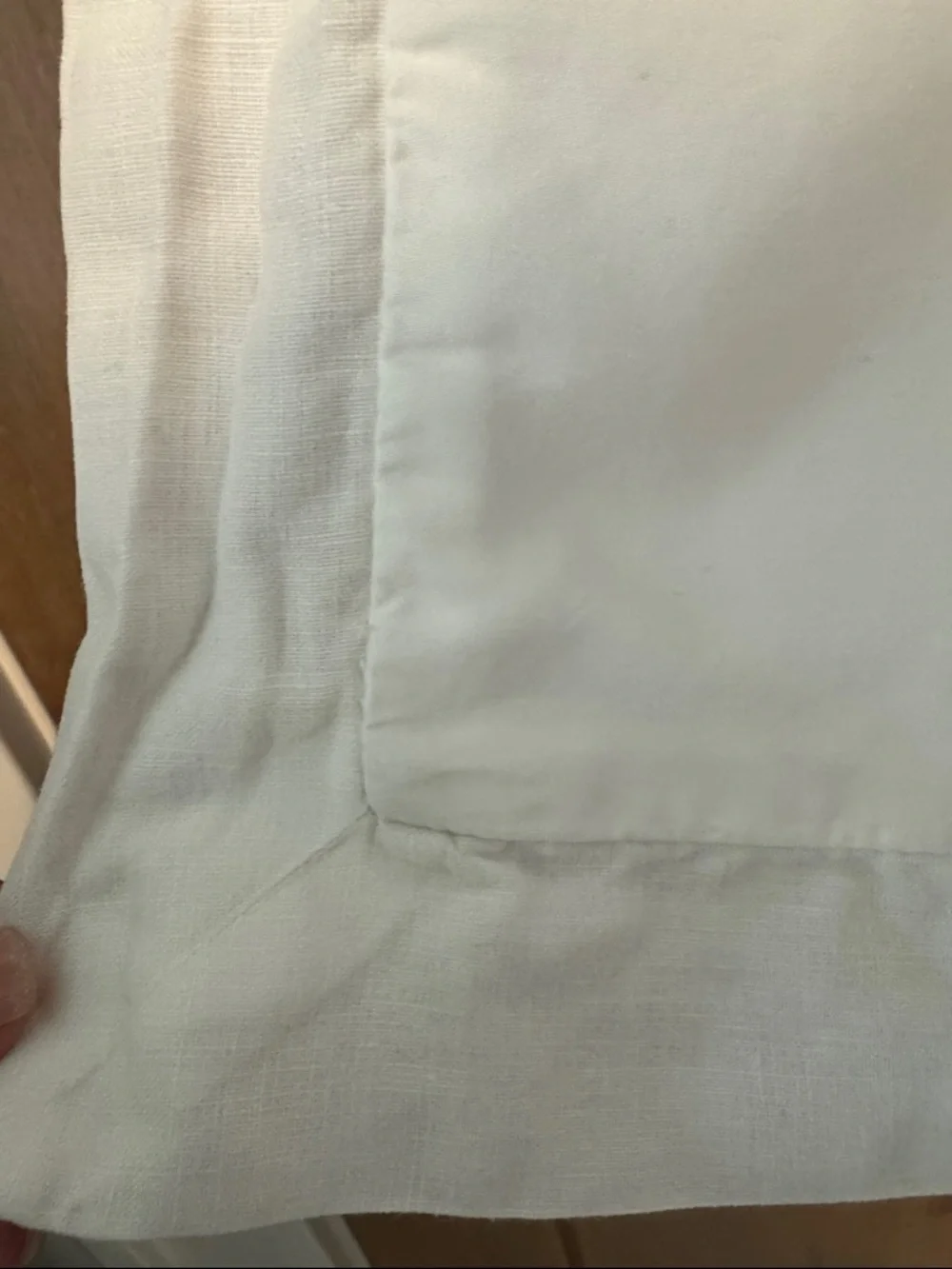 Pottery Barn Tencel /Linen King Pillow Sham Linen Edge trim one sham shabby chic